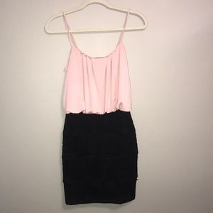 Light Pink and Black Formal Dress